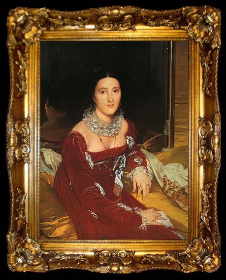 framed  Jean-Auguste Dominique Ingres Mme.De Senonnes, ta009-2